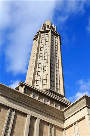 St. Joseph's Church, Le Havre, Normandy, France, Europe Photographie de stock - Rights-Managed, Code: 841-06806600