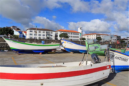 Fishing boats in harbour, Ponta Delgada Port, Sao Miguel Island, Azores, Portugal, Atlantic, Europe Photographie de stock - Rights-Managed, Code: 841-06806617