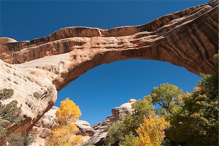 rock arch utah - Natural Bridges National Monument, Utah, United States of America, North America Stock Photo - Rights-Managed, Code: 841-06806836