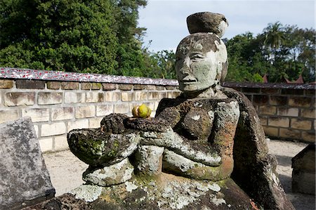 Stone tomb of Anting Malela Boru Sinaga, bowl on her head as a sign of her betrothal to the King, Tomuk, Samosir Island, Sumatra, Indonesia, Southeast Asia, Asia Stock Photo - Rights-Managed, Code: 841-06806941