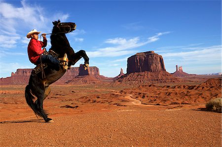 reserva indígena navajo - Adrian, last cowboy of Monument Valley, Utah, United States of America, North America Foto de stock - Con derechos protegidos, Código: 841-06807050