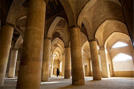 religious building - In the great columns room of the Great Mosque, Isfahan, Iran, Middle East Stock Photo - Rights-Managed, Code: 841-06807079