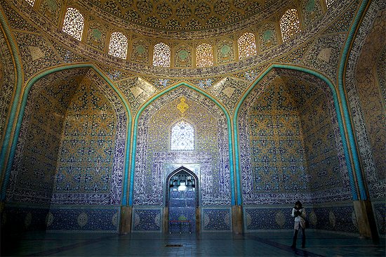 Inside the Sheikh Lotfollah Mosque, Isfahan, Iran, Middle East Photographie de stock - Premium Droits Gérés, Artiste: robertharding, Le code de l’image : 841-06807081