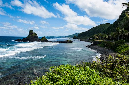 south pacific ocean - East Coast of Tutuila Island, American Samoa, South Pacific, Pacific Foto de stock - Con derechos protegidos, Código: 841-06807115