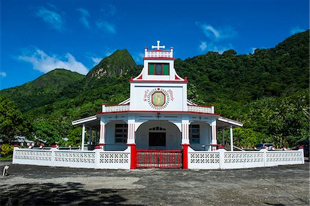 simsearch:841-06807110,k - Church in Afono on Tutuila, American Samoa, South Pacific, Pacific Foto de stock - Con derechos protegidos, Código: 841-06807110