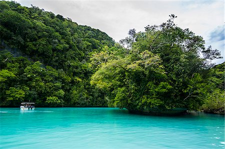 palaos - Turquoise waters in the Rock islands, Palau, Central Pacific, Pacific Foto de stock - Con derechos protegidos, Código: 841-06807211