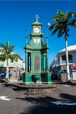 federation of st kitts and nevis - The Circus with the Victorian style Memorial clock, Basseterre, St. Kitts, St. Kitts and Nevis, Leeward Islands, West Indies, Caribbean, Central America Stock Photo - Rights-Managed, Code: 841-06807297