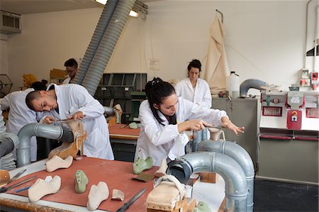 Wood model laboratory at Cercal footwear school, San Mauro Pascoli, Emilia-Romagna, Italy, Europe Photographie de stock - Rights-Managed, Code: 841-06807362