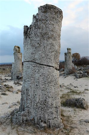 rock pillars - Rock formation at the 50 million year old Stone Forest (Pobiti Kamani), protected national monument, in Varna Province, Bulgaria, Europe Stock Photo - Rights-Managed, Code: 841-06807392