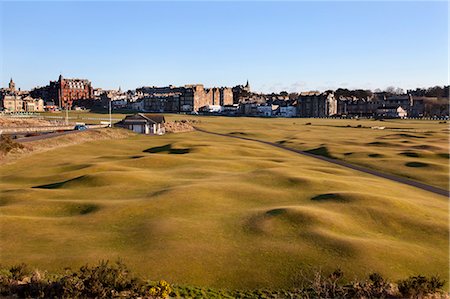 fife - St. Andrews from the Clubhouse, Fife, Scotland, United Kingdom, Europe Photographie de stock - Rights-Managed, Code: 841-06807727