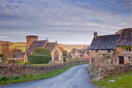 england cottage not people not london not scotland not wales not northern ireland not ireland - The church of St. Barnabas in the Cotswold village of Snowshill, Gloucestershire, England, United Kingdom, Europe Stock Photo - Rights-Managed, Code: 841-06807787