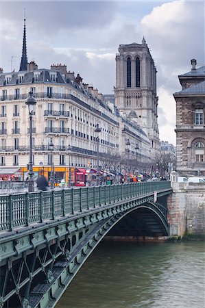 The banks of the Seine and Notre Dame de Paris cathedral, Paris, France, Europe Foto de stock - Con derechos protegidos, Código: 841-06807833