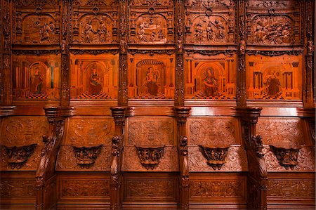 The choir stalls in Saint Denis basilica, Paris, France, Europe Foto de stock - Con derechos protegidos, Código: 841-06807896