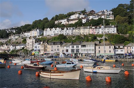 simsearch:841-06806715,k - Fishing boats and sailing yachts moored in Looe harbour, Cornwall, England, United Kingdom, Europe Stock Photo - Rights-Managed, Code: 841-06808111