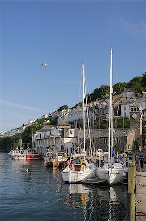 Sailing yachts moored in Looe harbour, Cornwall, England, United Kingdom, Europe Stock Photo - Rights-Managed, Code: 841-06808113