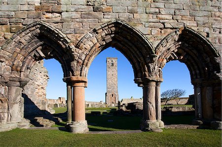 simsearch:841-07080499,k - St. Rules Tower at St. Andrews Cathedral, Fife, Scotland, United Kingdom, Europe Stock Photo - Rights-Managed, Code: 841-07084081