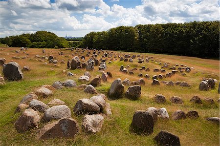 Viking burial ground, Lindholm Hoje, Aalborg, Jutland, Denmark, Scandinavia, Europe Foto de stock - Con derechos protegidos, Código: 841-07084094