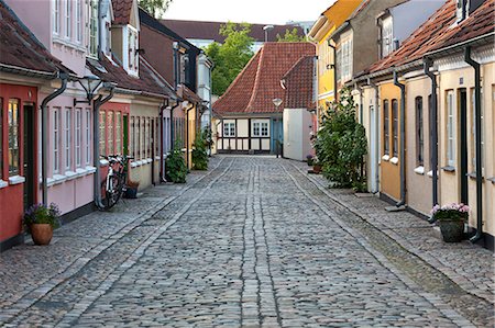 funen - Cobblestone alley in the old poor quarter, City of Beggars, Odense, Funen, Denmark, Scandinavia, Europe Stock Photo - Rights-Managed, Code: 841-07084090