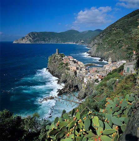 View of the Cinque Terre village of Vernazza, UNESCO World Heritage Site, Liguria, Italy, Mediterranean, Europe Stock Photo - Rights-Managed, Code: 841-07084145