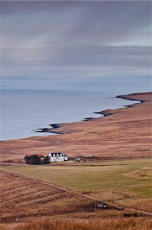 scotland - A solitary house sits on the north west coast of the Isle of Skye, Inner Hebrides, Scotland, United Kingdom, Europe Stock Photo - Rights-Managed, Code: 841-07084244
