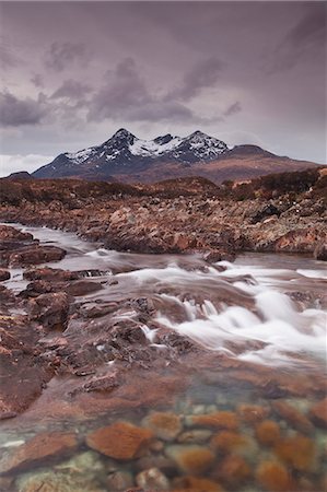 The River Sligachan and the Cuillin Hills, Isle of Skye, Inner Hebrides, Scotland, United Kingdom, Europe Stock Photo - Rights-Managed, Code: 841-07084246