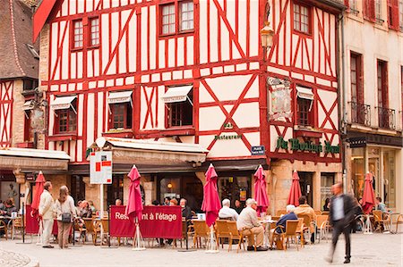 european street cafe - Place Francois Rude in the city of Dijon, Burgundy, France, Europe Stock Photo - Rights-Managed, Code: 841-07084299