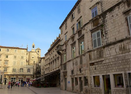 people's square - Peoples Square (Pjaca) (Narodni Trg), Old Town, Split, Dalmatia, Croatia, Europe Foto de stock - Con derechos protegidos, Código: 841-07084320