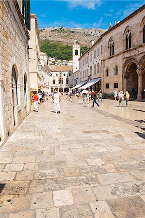 simsearch:841-06500327,k - Dubrovnik Old Town, City Bell Tower, UNESCO World Heritage Site, Dubrovnik, Dalmatia, Croatia, Europe Photographie de stock - Rights-Managed, Code: 841-07080513