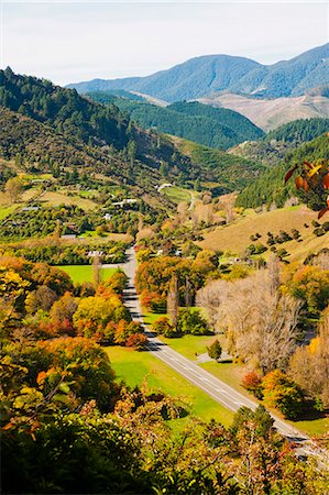 Autumnal landscape, taken from the centre of New Zealand, Nelson, South Island, New Zealand, Pacific Stock Photo - Rights-Managed, Code: 841-07080528