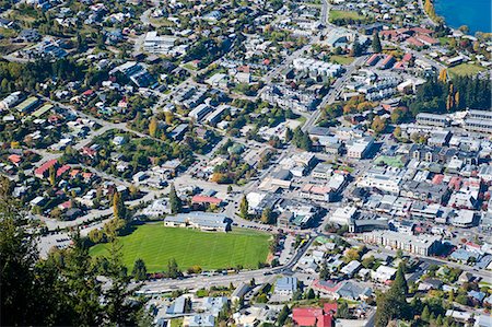 queenstown - Aerial photo of Queenstown, Otago, South Island, New Zealand, Pacific Stock Photo - Rights-Managed, Code: 841-07080545