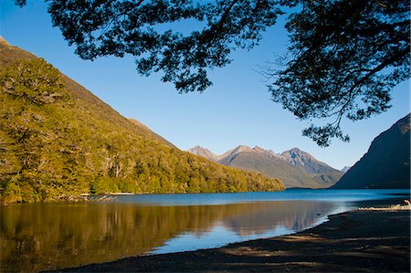 simsearch:841-07590467,k - Lake Gunn mountain reflections, Fiordland National Park, UNESCO World Heritage Site, South Island, New Zealand, Pacific Photographie de stock - Rights-Managed, Code: 841-07080553