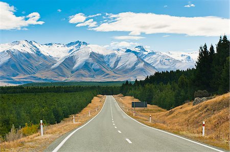 Road to Aoraki Mount Cook in Aoraki Mount Cook National Park, UNESCO World Heritage Site, South Island, New Zealand, Pacific Photographie de stock - Rights-Managed, Code: 841-07080570