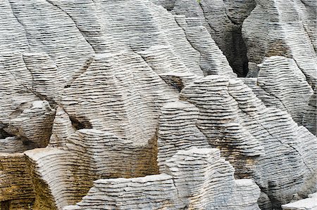 Rock patterns at Pancake Rocks, Punakaiki, West Coast, South Island, New Zealand, Pacific Stock Photo - Rights-Managed, Code: 841-07080625