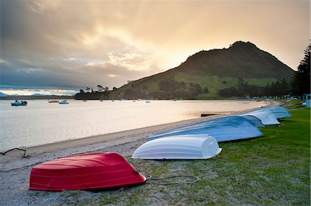 red mountains - Boats at Mount Maunganui at sunset, Tauranga, North Island, New Zealand, Pacific Stock Photo - Rights-Managed, Code: 841-07080658