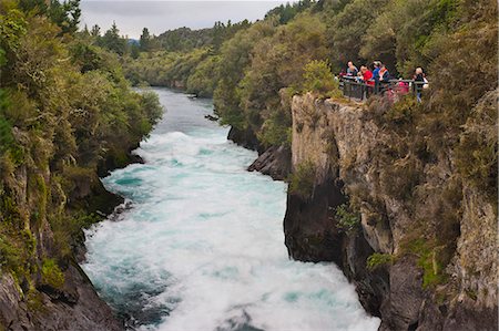 river, rapids - Tourists visiting Huka Falls, Taupo, Waikato Region, North Island, New Zealand, Pacific Stock Photo - Rights-Managed, Code: 841-07080651