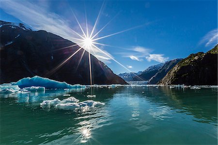 Calved glacier ice in Tracy Arm-Ford's Terror Wilderness area, Southeast Alaska, United States of America, North America Stockbilder - Lizenzpflichtiges, Bildnummer: 841-07080857