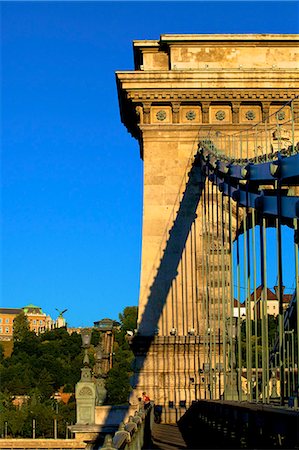 Chain Bridge with Buda Castle in background, Budapest, Hungary, Europe Stock Photo - Rights-Managed, Code: 841-07080970