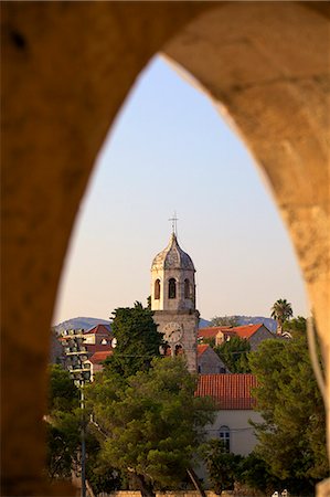 european clock - Church of St. Nicholas, Cavtat, Croatia, Europe Stock Photo - Rights-Managed, Code: 841-07080997