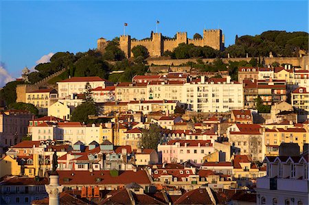siglo xv - Castelo de Sao Jorge, Lisbon, Portugal, South West Europe Foto de stock - Con derechos protegidos, Código: 841-07081039