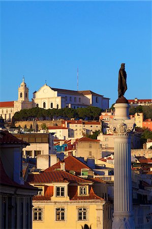 statues in portugal - View of the Igreja da Graca Church in the Alfama district, Lisbon, Portugal, South West Europe Stock Photo - Rights-Managed, Code: 841-07081040