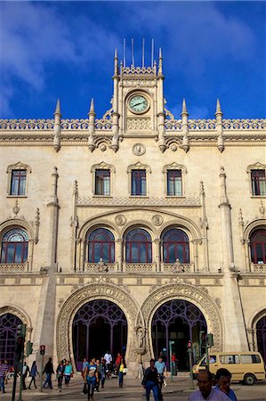Rossio Railway Station, Lisbon, Portugal, South West Europe Stock Photo - Rights-Managed, Code: 841-07081042