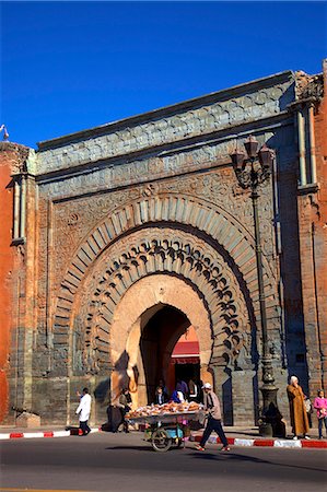 Bab Agnaou, UNESCO World Heritage Site, Marrakech, Morocco, North Africa, Africa Foto de stock - Con derechos protegidos, Código: 841-07081088