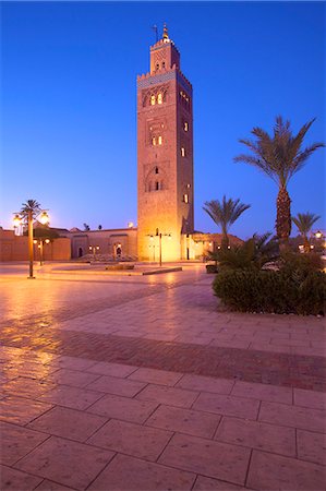Koutoubia Mosque, UNESCO World Heritage Site, Marrakech, Morocco, North Africa, Africa Photographie de stock - Rights-Managed, Code: 841-07081083
