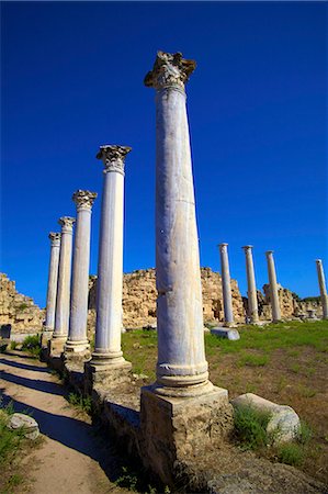 Colonnades of the Gymnasium, Salamis, North Cyprus, Cyprus, Europe Foto de stock - Con derechos protegidos, Código: 841-07081124