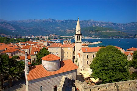 simsearch:841-06502954,k - Looking over Budva Old Town to Beach, Budva, Montenegro, Europe Stock Photo - Rights-Managed, Code: 841-07081148