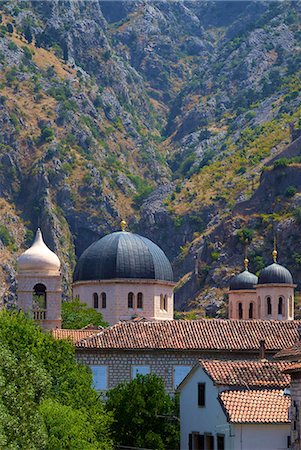 saint nicholas church - Domes of Church of St. Nicholas, Kotor, UNESCO World Heritage Site, Montenegro, Europe Photographie de stock - Rights-Managed, Code: 841-07081153