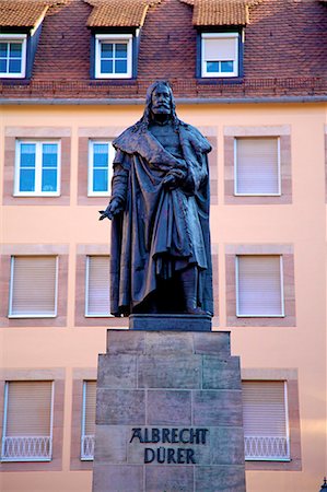 Statue of Albrecht Durer, Nuremberg, Bavaria, Germany, Europe Foto de stock - Con derechos protegidos, Código: 841-07081162