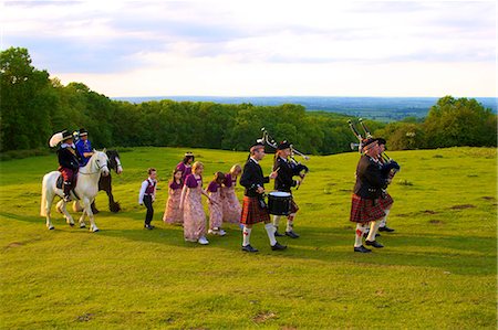 schottenrock - Robert Dover's Cotswold Olimpick Games Opening Procession, Chipping Camden, Gloucestershire, England, United Kingdom, Europe Stockbilder - Lizenzpflichtiges, Bildnummer: 841-07081178