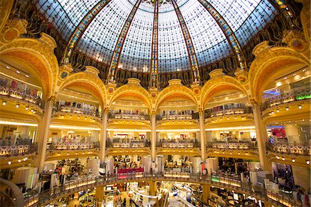 Galeries Lafayette, Paris, France, Europe Foto de stock - Con derechos protegidos, Código: 841-07081185