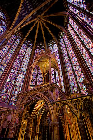 simsearch:841-07081206,k - Sainte-Chapelle interior, Paris, France, Europe Foto de stock - Direito Controlado, Número: 841-07081208